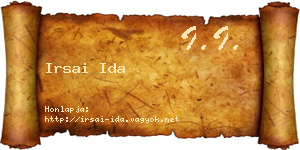 Irsai Ida névjegykártya