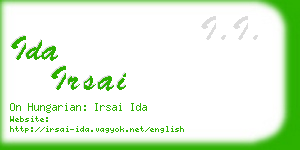 ida irsai business card